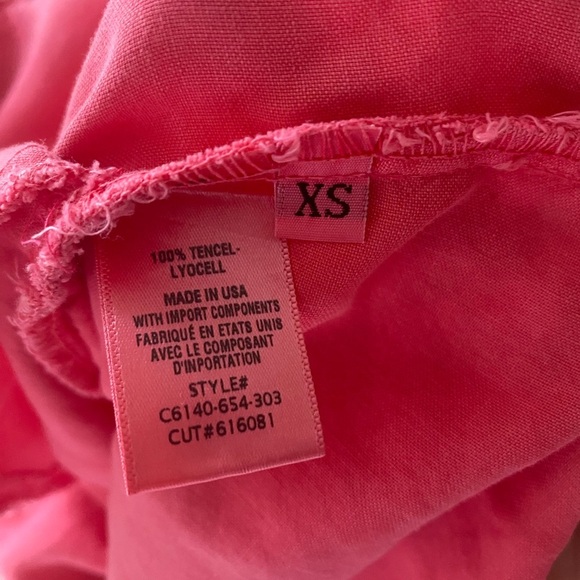cloth & stone Havana Pink Tie Waist Mini Dress Sleeveless Smocked Bella Dahl XS - Picture 11 of 12